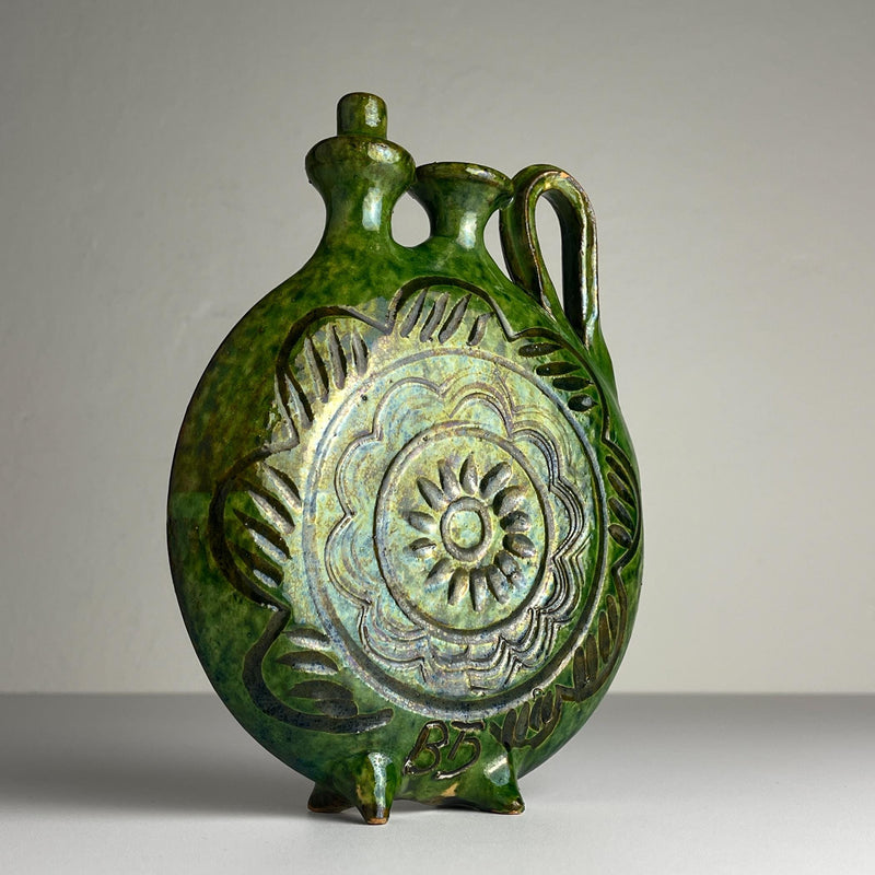 Vintage ceramic bottle by Velimir Dordevic, Serbia, 1970s