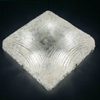 Vintage ice murano glass ceiling lamp by J.T.Kalmar, Austria, 1960s