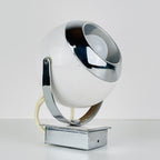 Mid-century white wall lamp Eyeball Italy 1960s Retro lighting Space Age Atomic