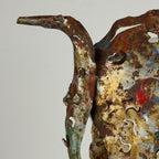 Original metal Brutalist wall lamp Octopus by Salvino Marsura, Italy 1980s