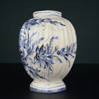 Vintage Blue Ceramic Vase by Bassano, Italy 1970s