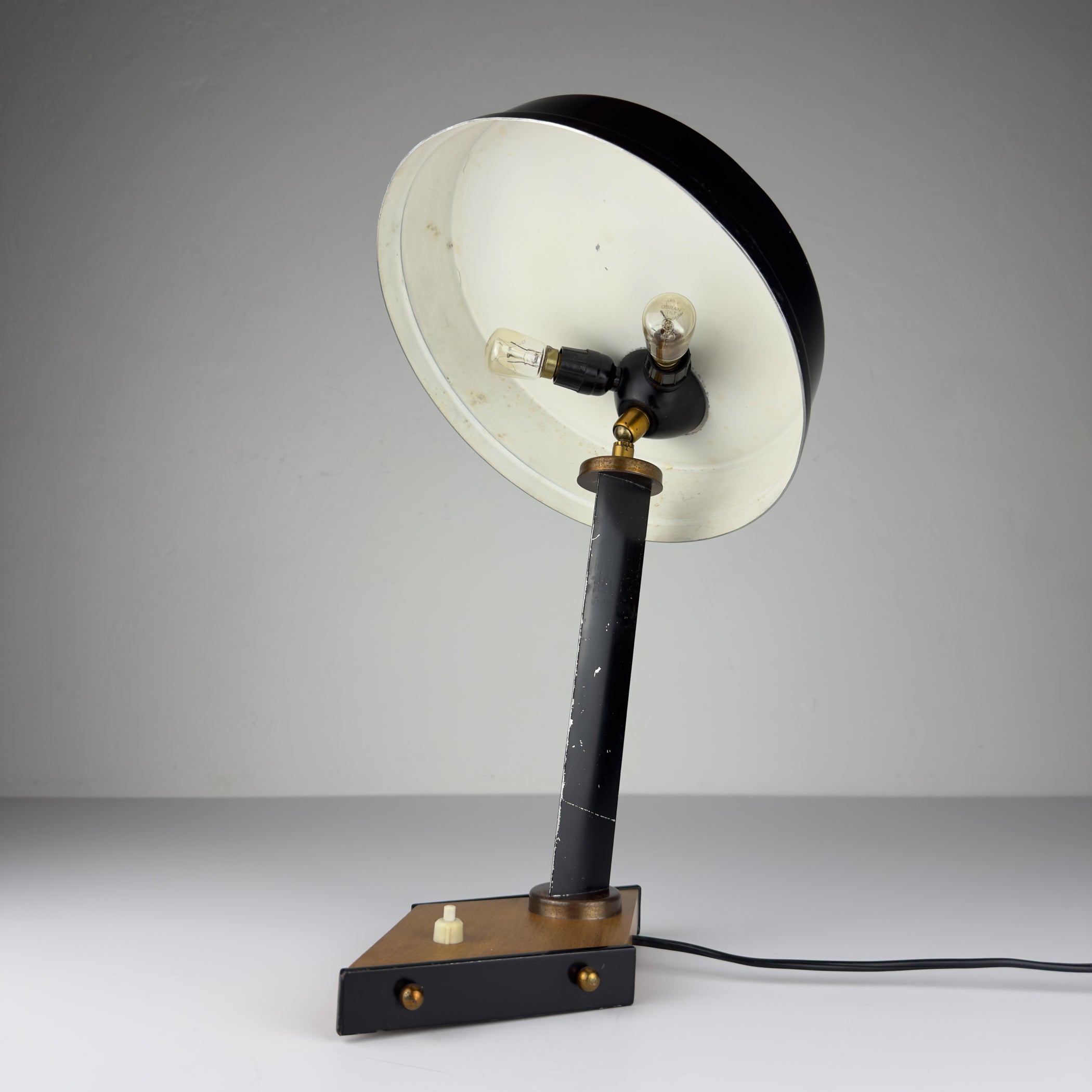 Vintage metal desk lamp by Oscar Torlasco, Italy 1950s