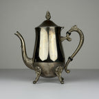 Vintage Metal Coffee or Tea Set of 3, Italy 1980s