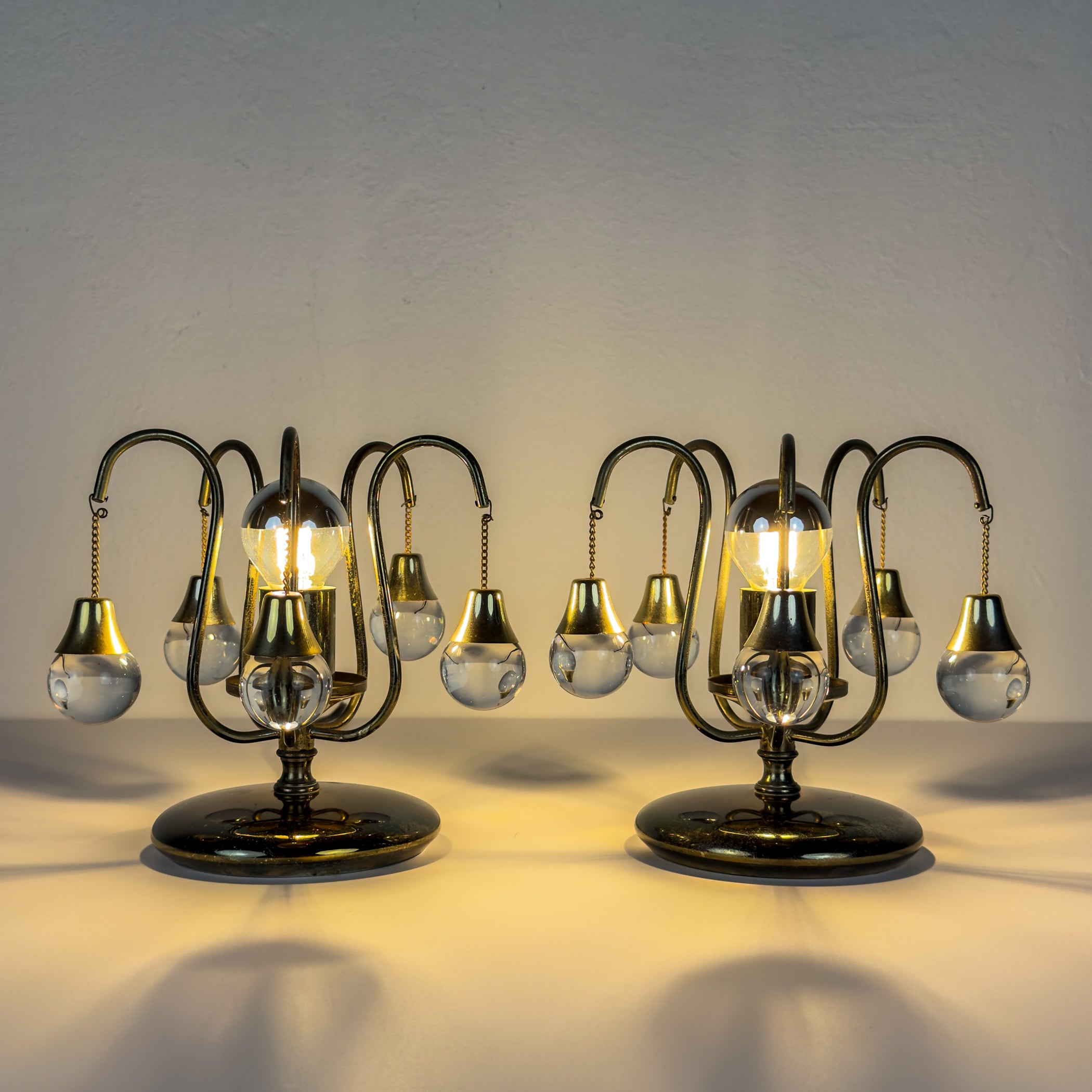 Vintage murano table lamps, Set of 2, Italy 1960s