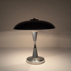 Grey industrial metal desk lamp Italy, 1960s