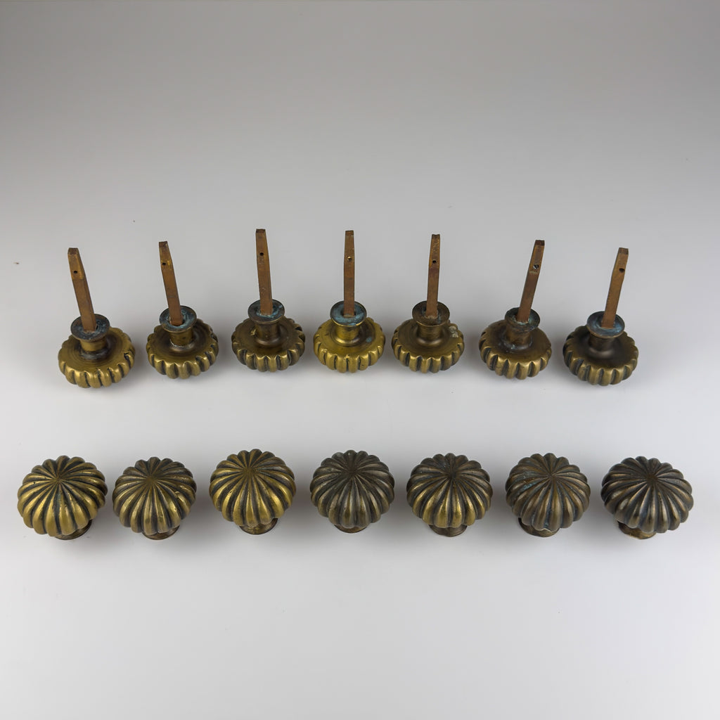 Antique solid brass Door Knob, Italy early 20th century