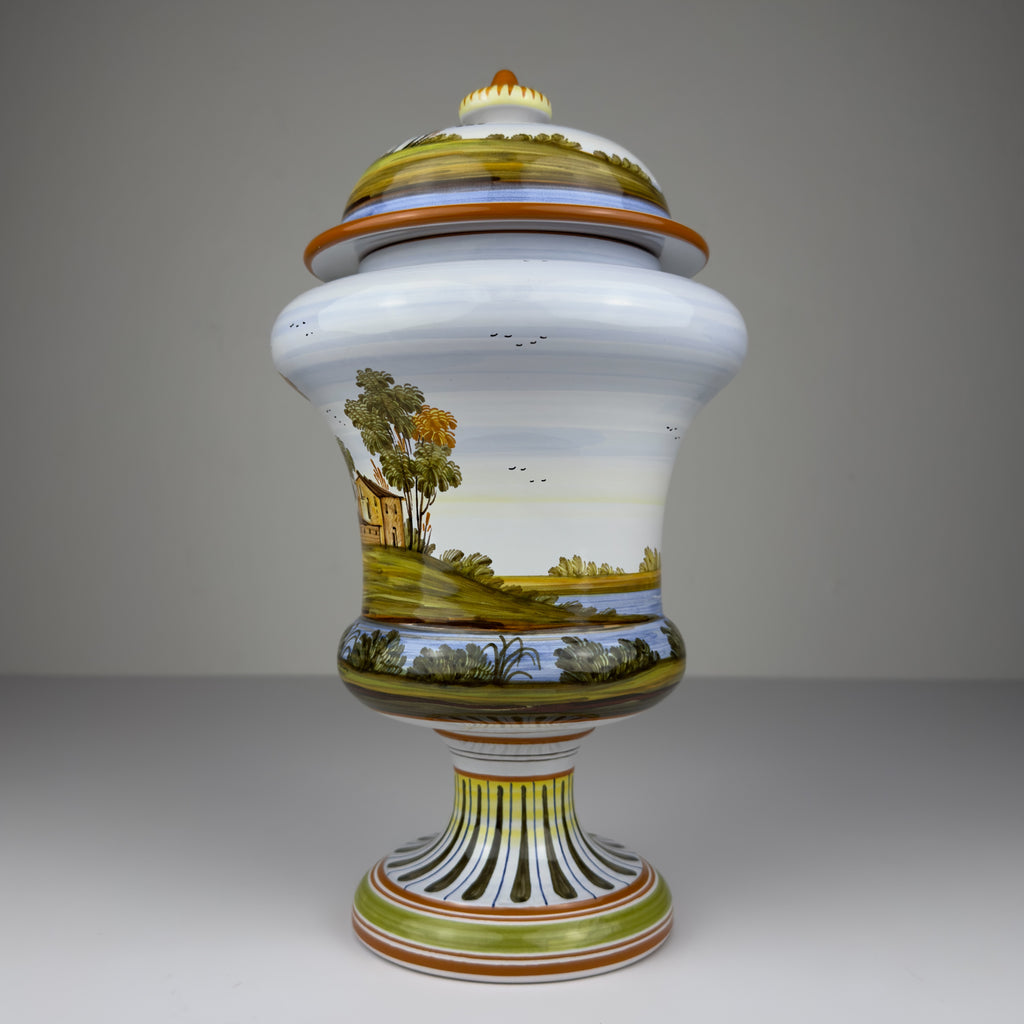 Vintage vase with lid by Lorenzo Di Stefano, Italy, late 20th Century