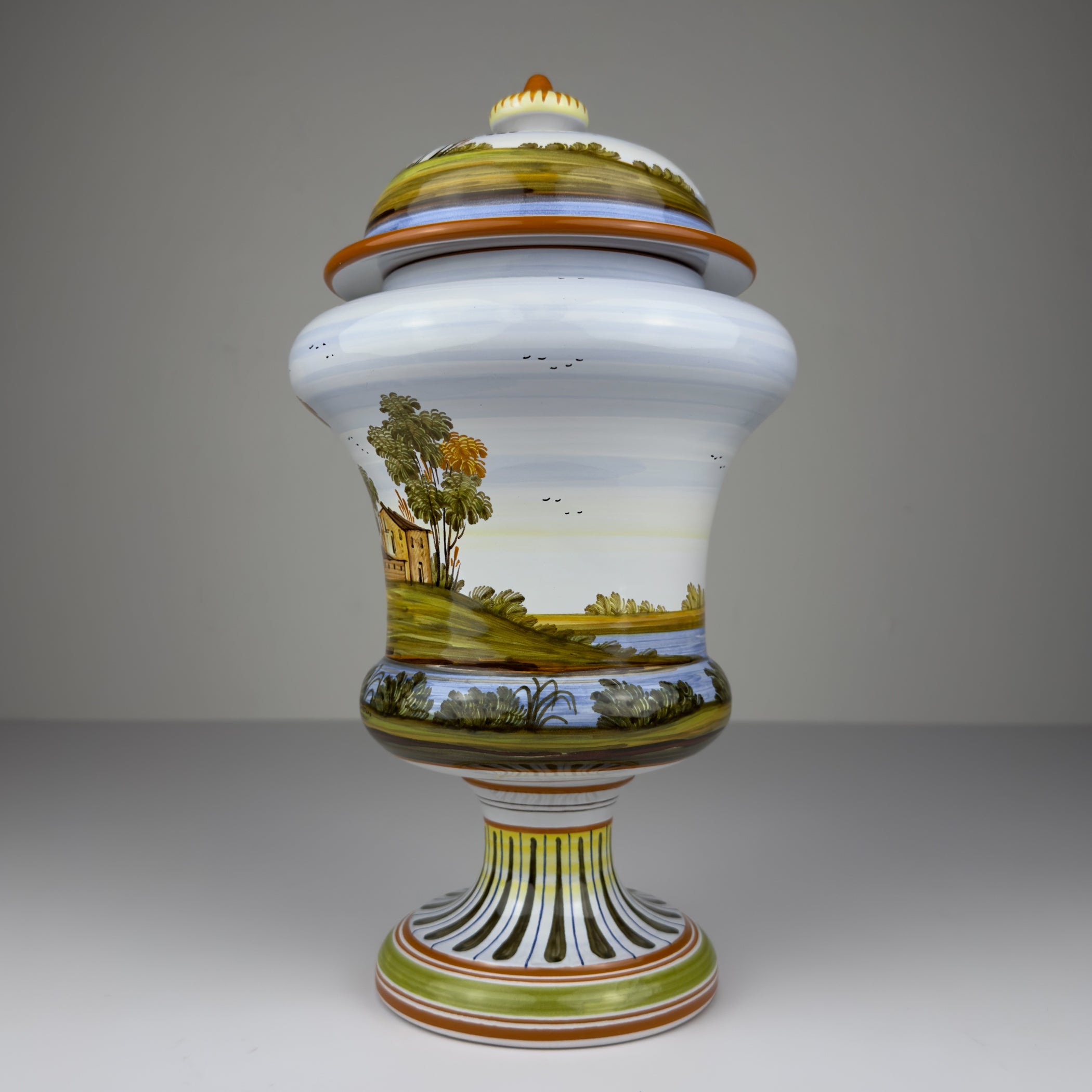 Vintage vase with lid by Lorenzo Di Stefano, Italy, late 20th Century