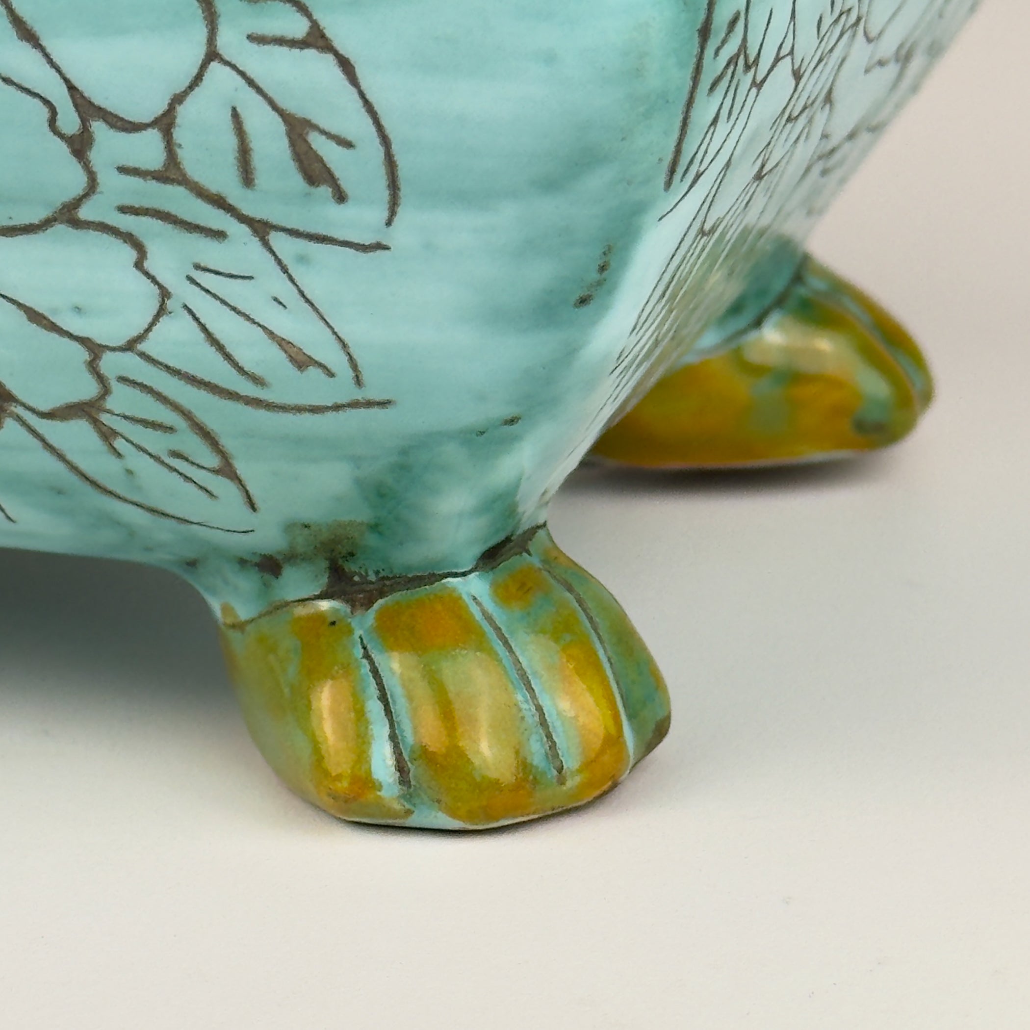Vintage ceramic jewelry box by Maioliche d'arte Cordivani, Ascoli Piceno, Italy 1970s