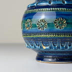 Vintage ceramic vase Rimini Blue, design Aldo Londi, Bitossi Italy 1970s