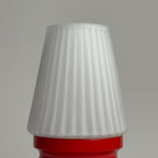 Mid-century small wood and glass table lamp, Italy 1970s