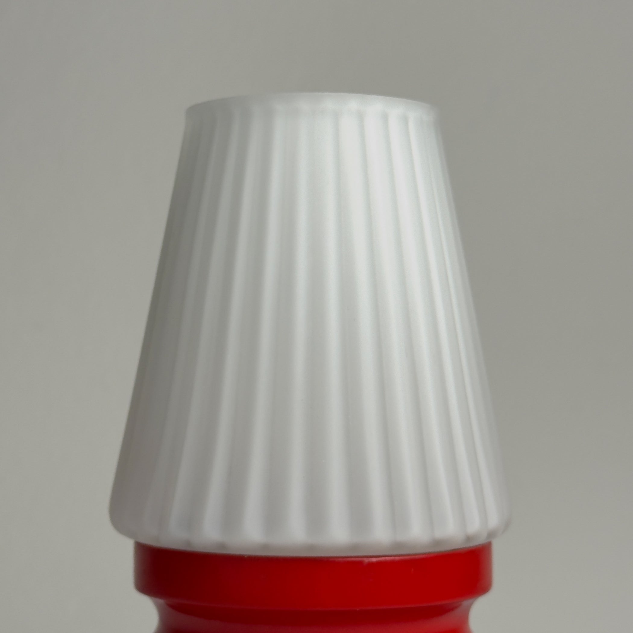 Mid-century small wood and glass table lamp, Italy 1970s