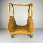Vintage Bamboo magazine rack by Vivai Del Sud, Italy 1960s