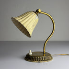 Small vintage metal table lamp Tulip, Italy 1950s