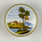 Vintage hand painted round trinket box by manufacture Di Stefano, Italy, late 20th Century