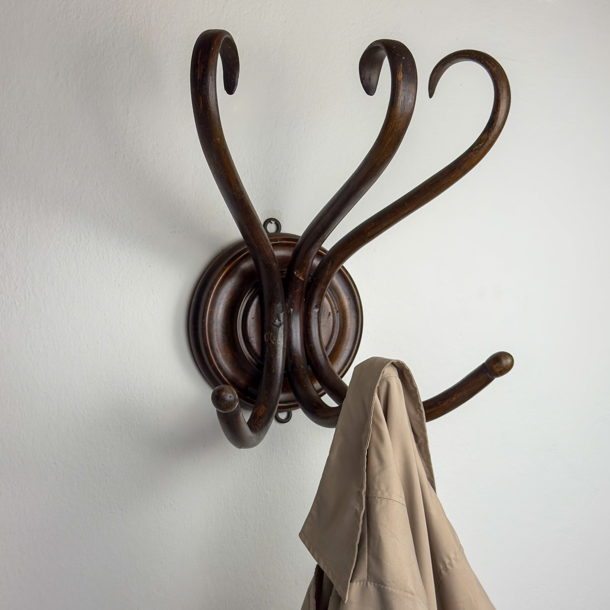 Antique Bentwood Wall Coat Rack by Thonet, Austria, 1920s