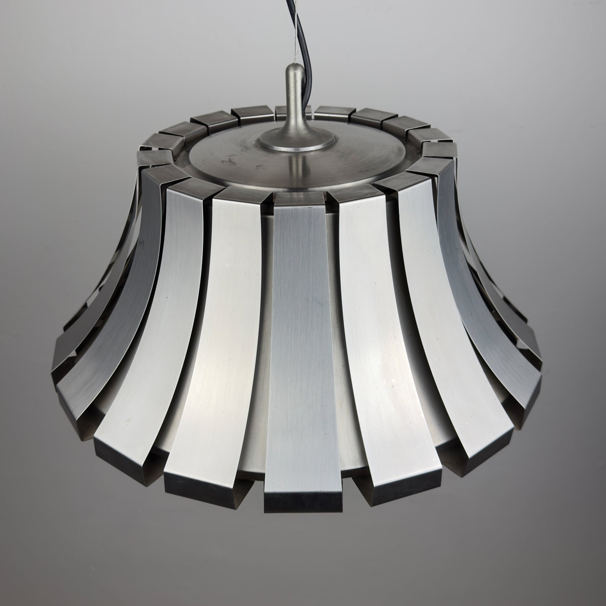 Vintage metal pendant lamp by Elio Martinelli for Martinelli Luce, Italy 1960s