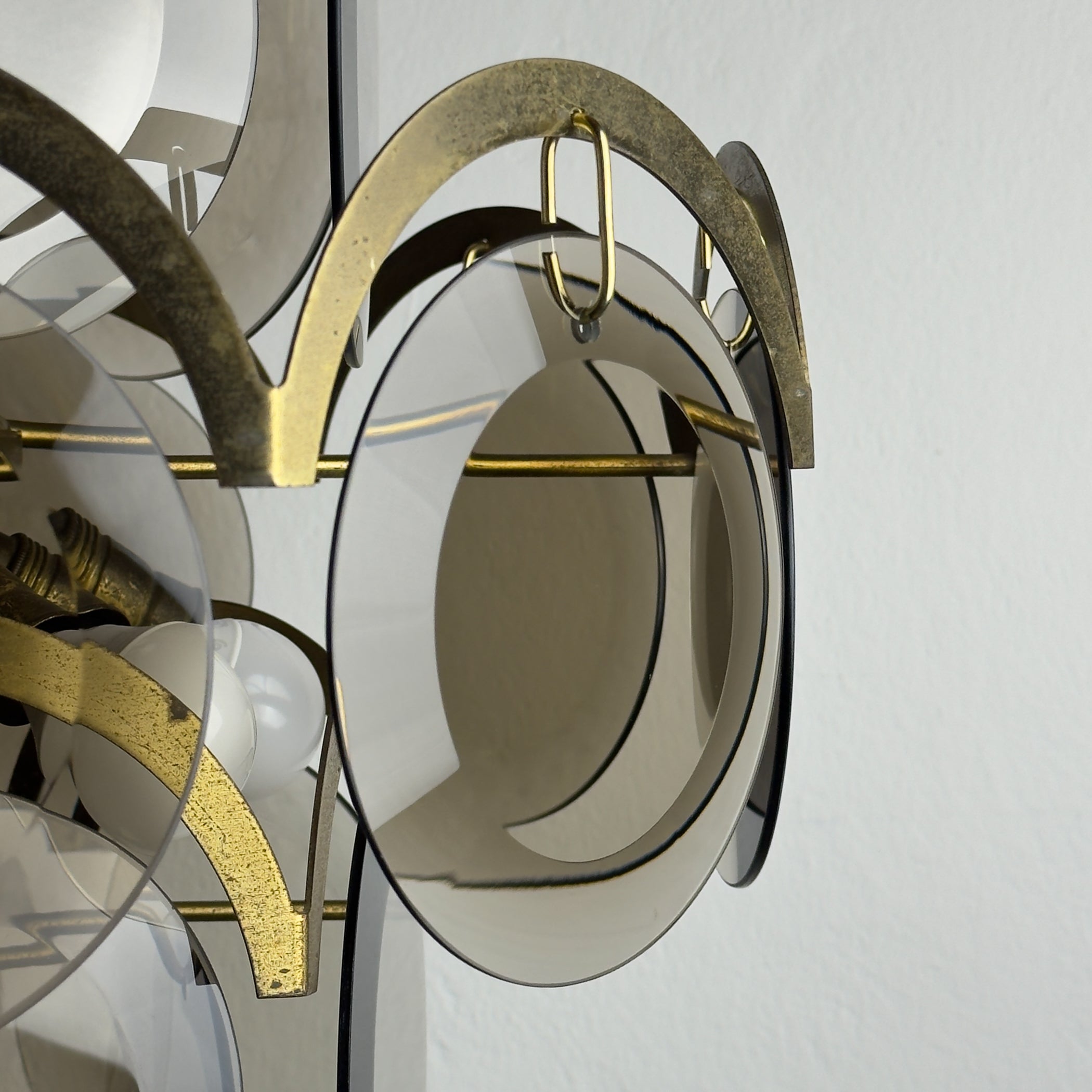 Smoked Murano chandelier by Gino Vistosi, Italy 1970s
