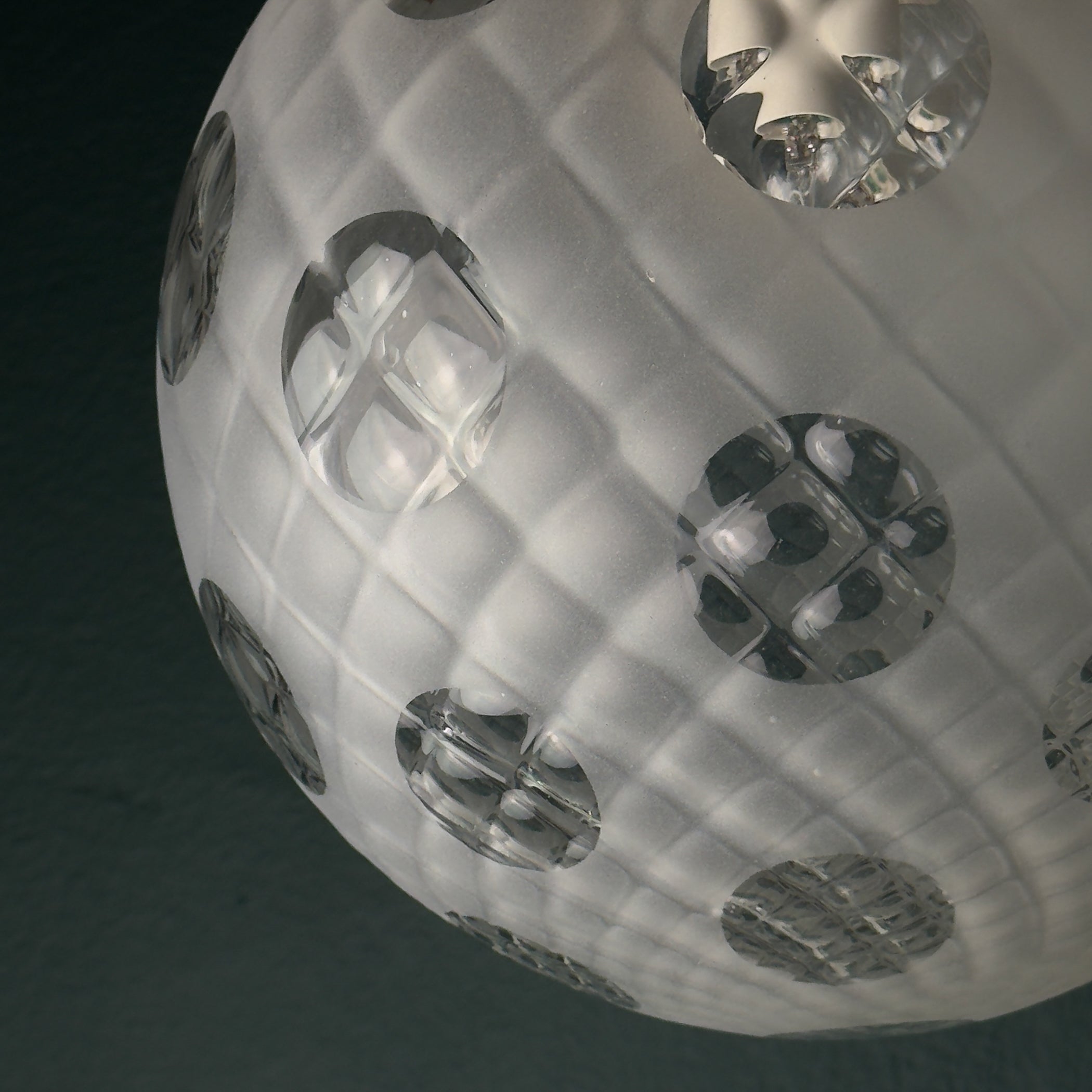 Vintage murano sphere ball pendant lamp Italy 1950s, Mid-century italian lighting