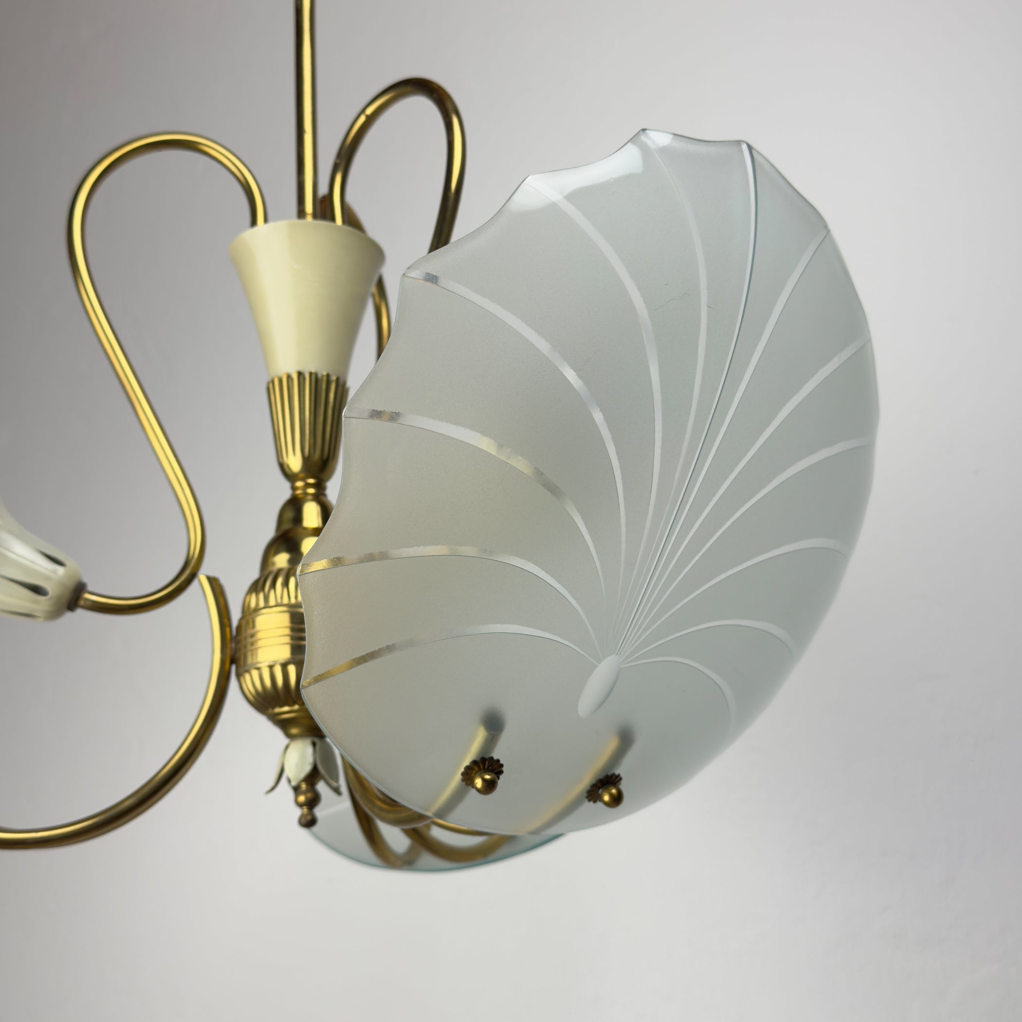 Antique chandelier, in style of Pietro Chiesa For Fontana Arte, Italy, 1930s