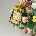 Vintage Capodimonte Ceramic Flower Basket, Italy 1960s
