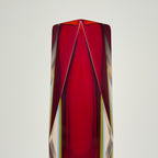 Sommerso red Murano glass vase, style Flavio Poli, Italy 1970s