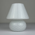 Original vintage swirl murano glass table lamp Mushroom, Italy 1970s