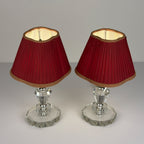 Vintage glasses table lamps, Set of 2, Italy 1950s