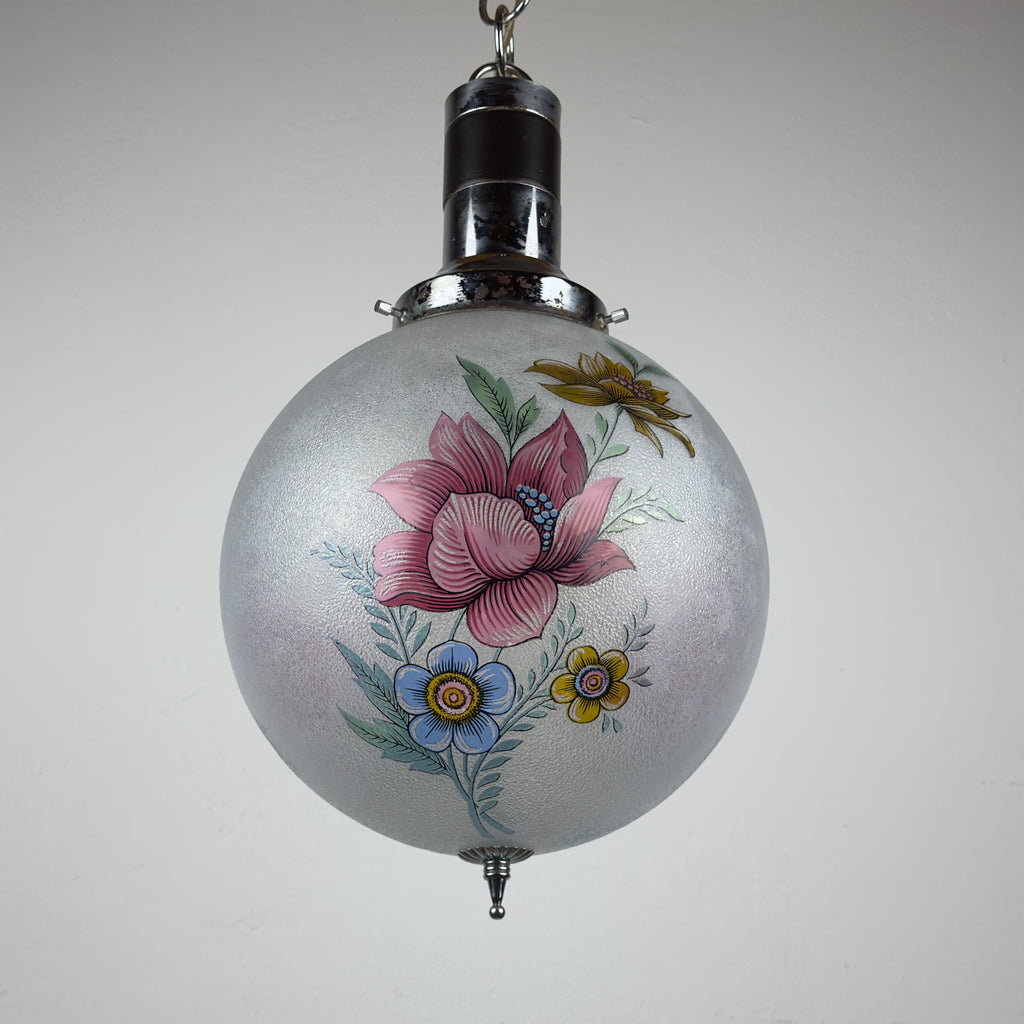 Vintage Pendant Light Flower, Italy 1960s