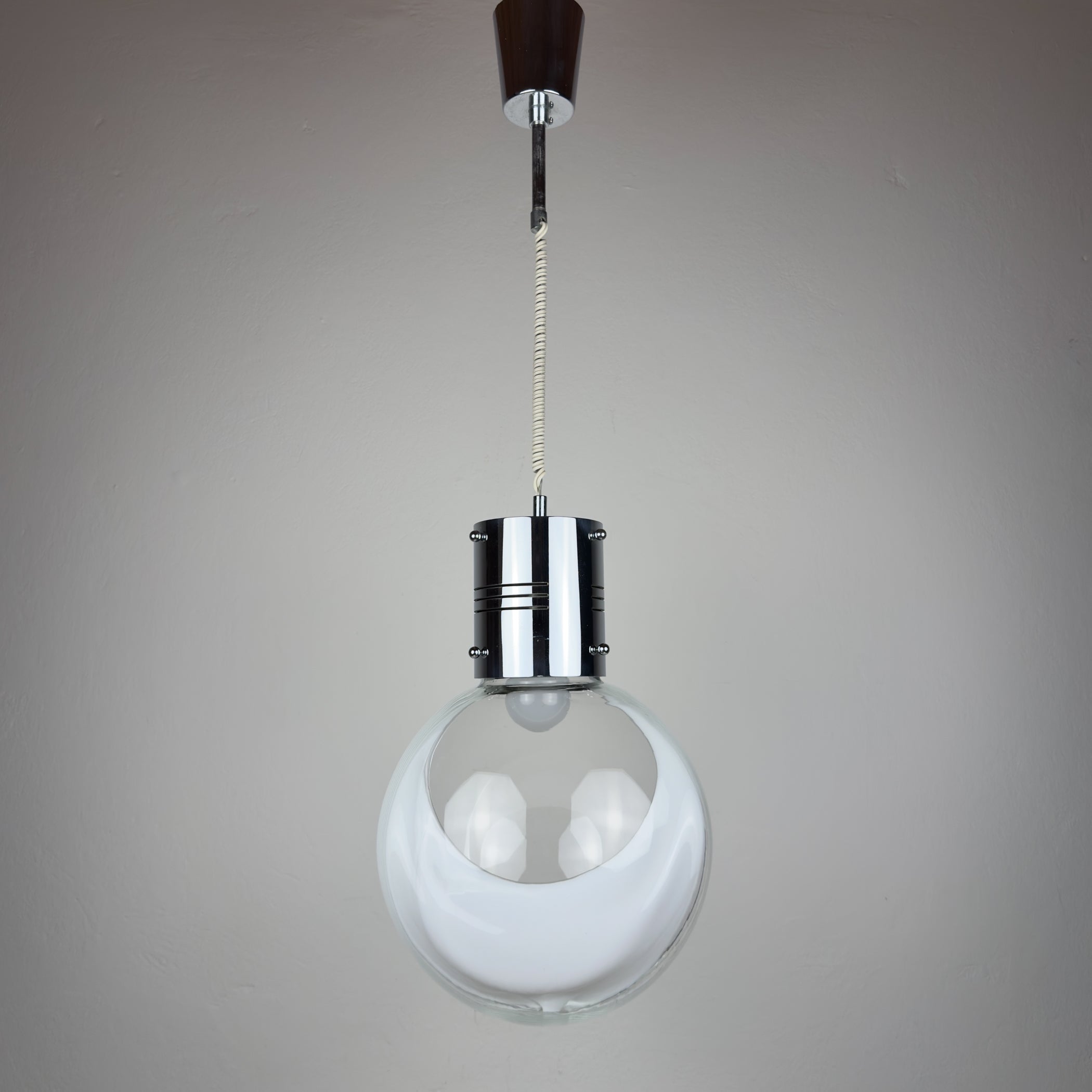 Vintage pendant lamp Membrane by Toni Zuccheri for Venini, Italy 1960s