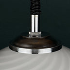 Vintage Swirl Murano Glass Pendant Lamp, Italy 1970s