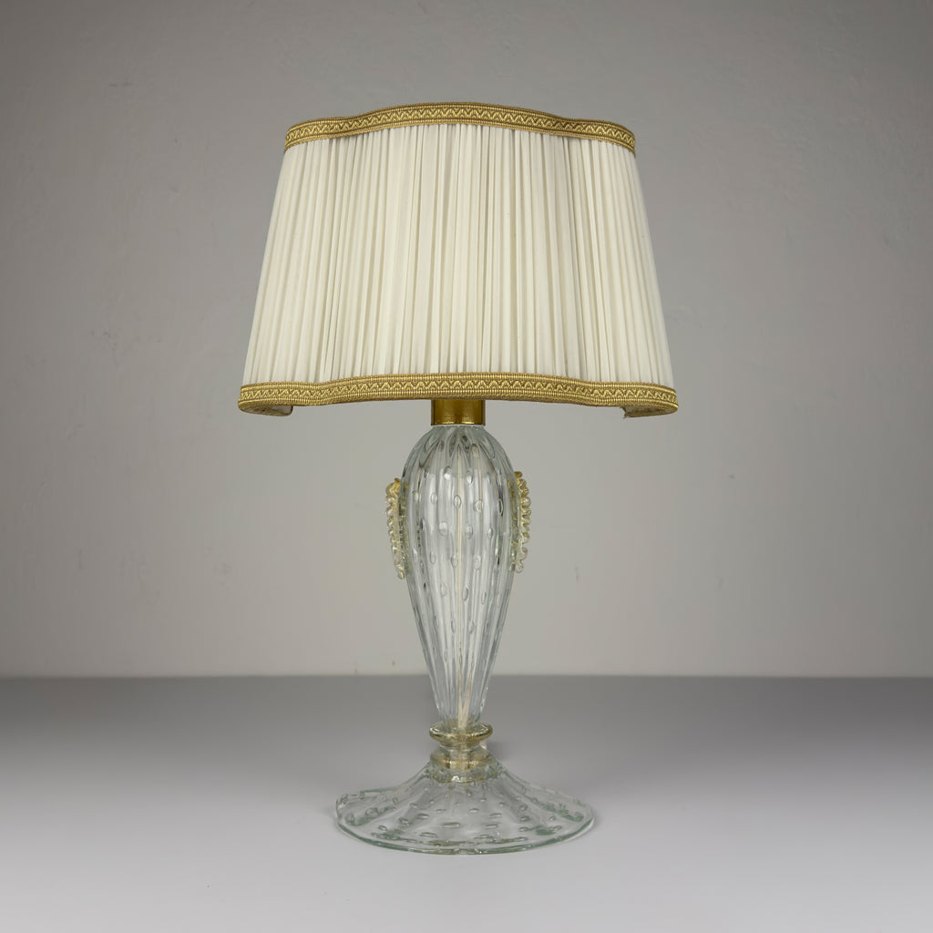 Original Murano glass table lamp by Barovier and Toso, Italy 1980s