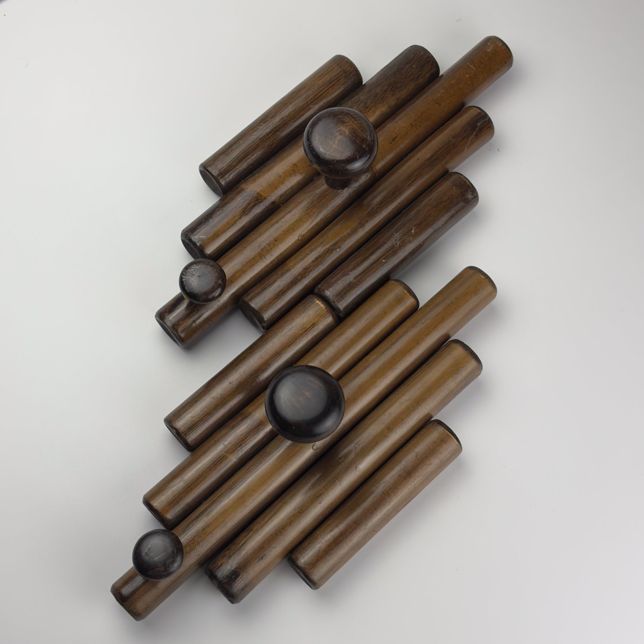 Vintage wooden hangers, Italy, 1970s, Set of 2