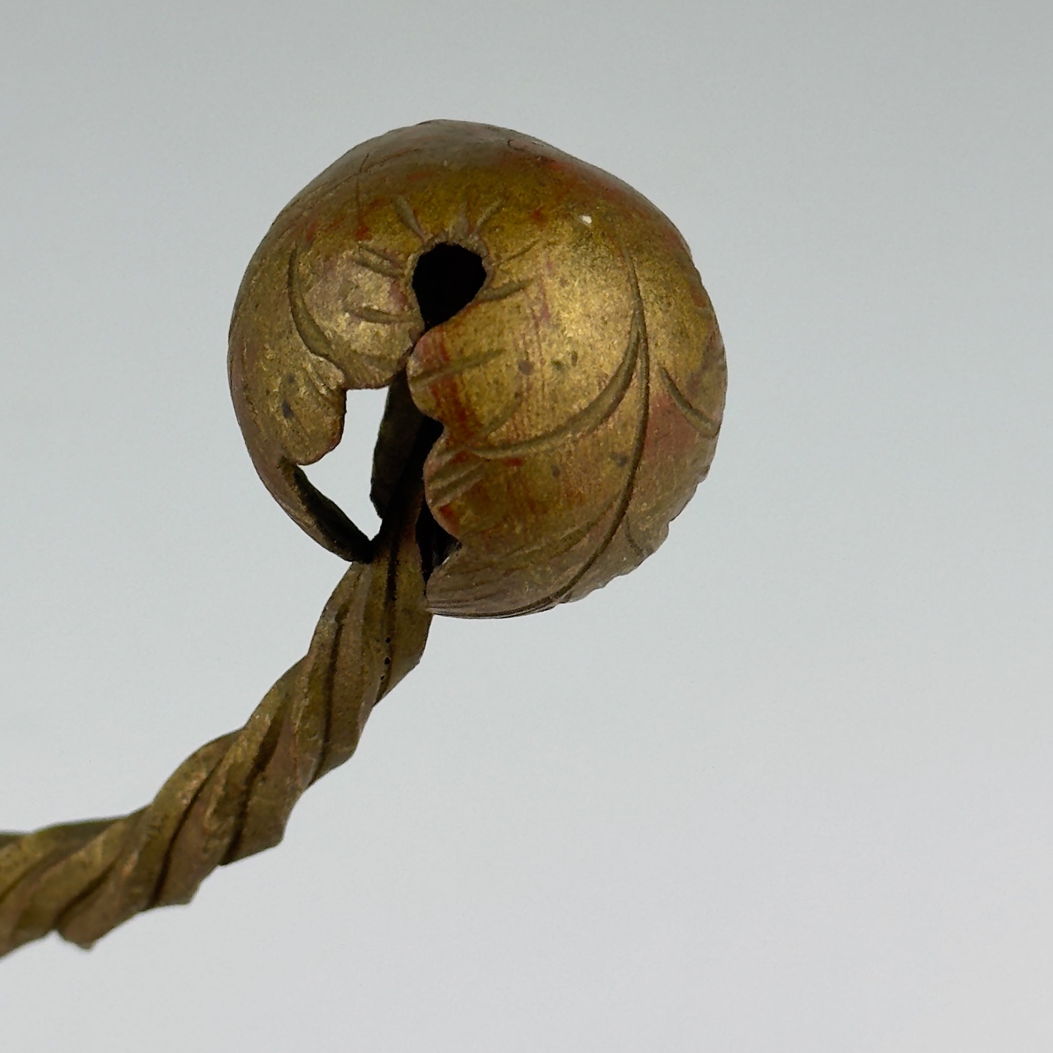 Antique bronze wall hook, Italy early 20th century
