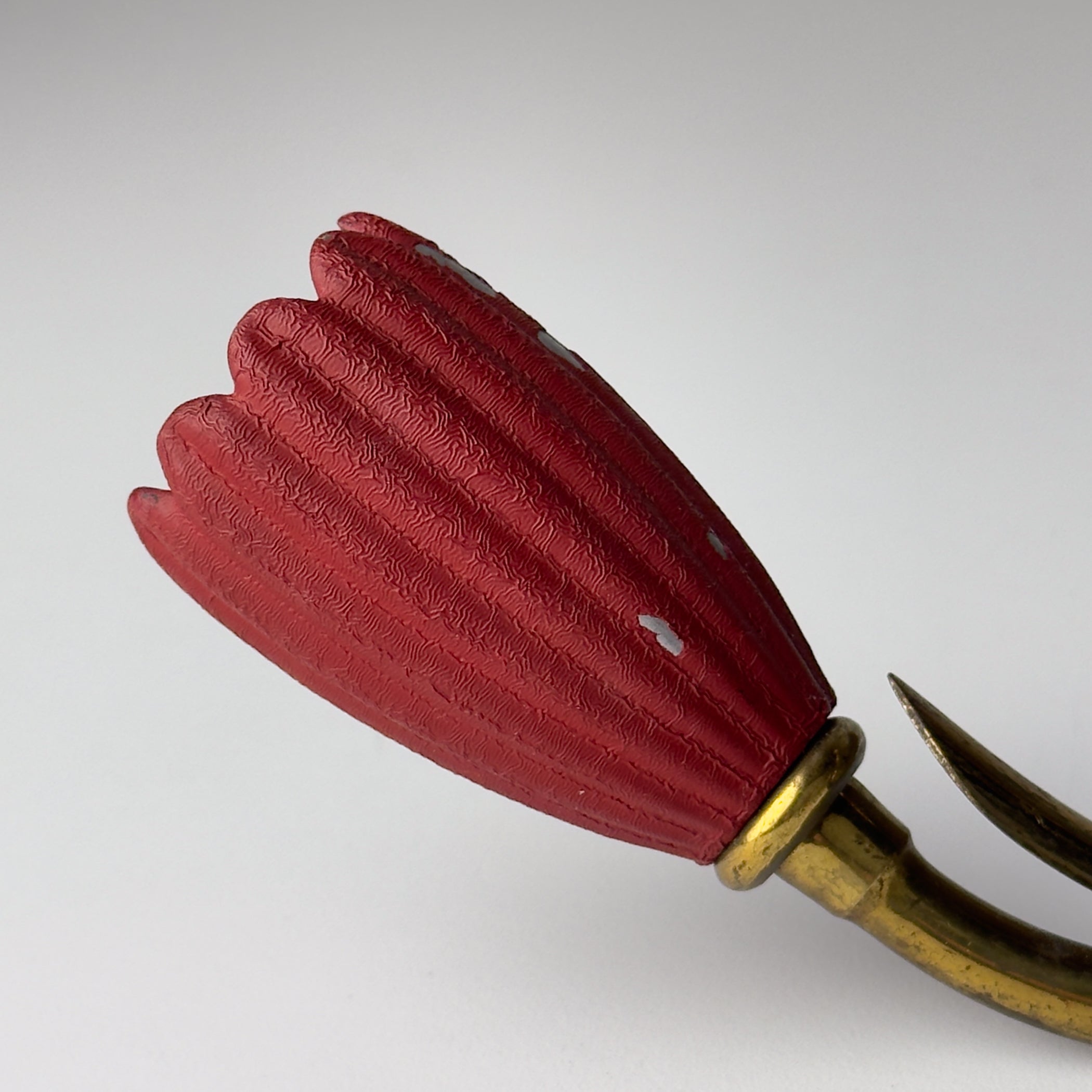 Vintage Red Brass Wall Sconces - Italian Home Decor - Italy,1950s, Set of 2
