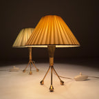 Vintage metal table lamp, Italy 1950s, Set of 2