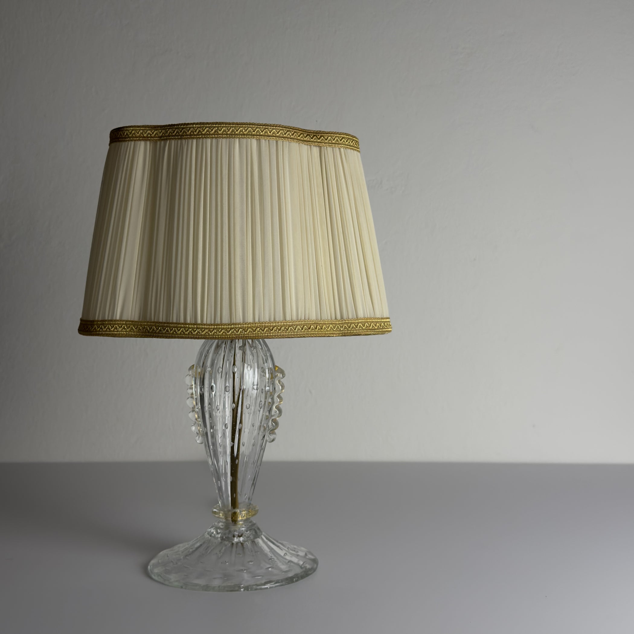 Original Murano glass table lamp by Barovier and Toso, Italy 1980s