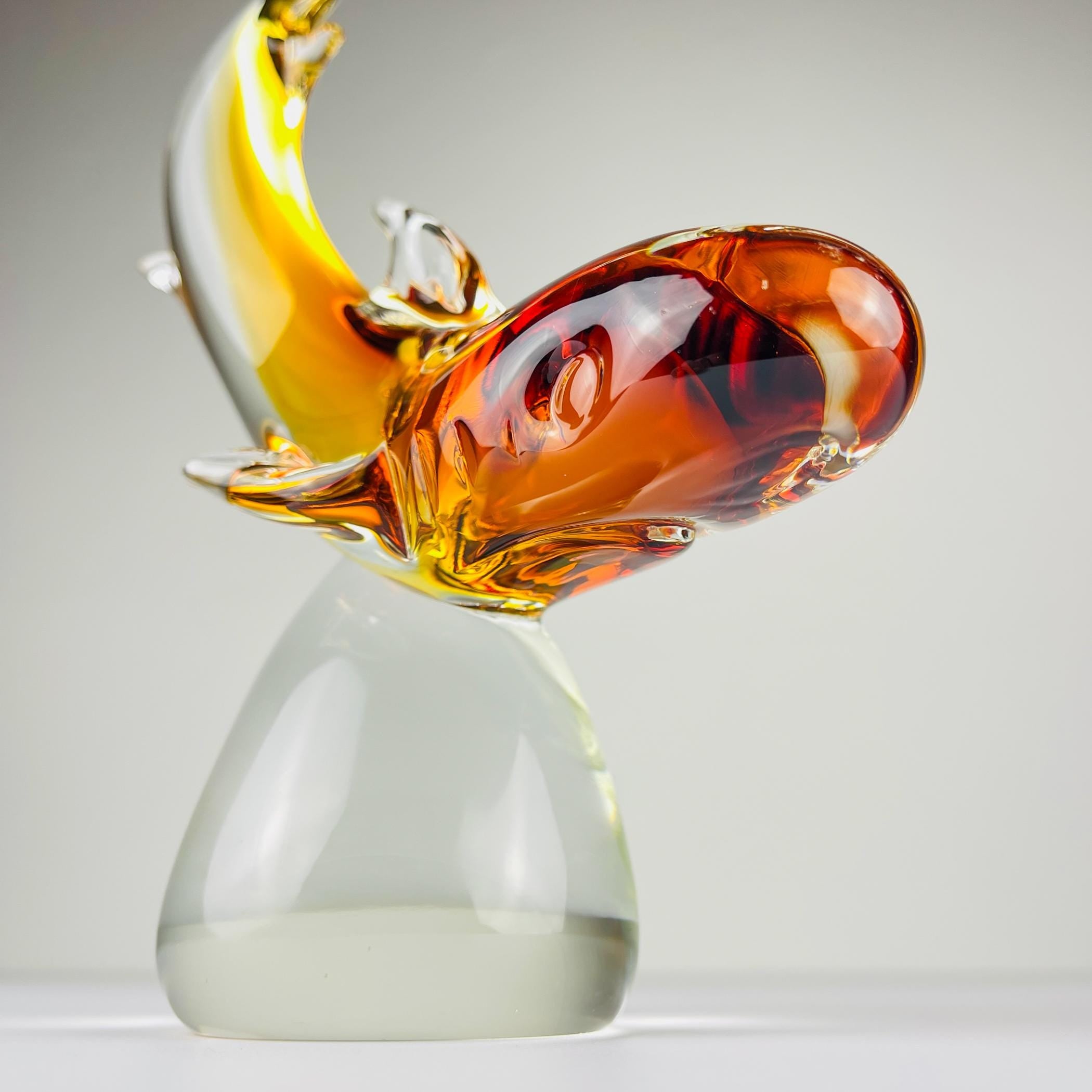 Original murano sculpture Shark by Michele Rossetto, Italy 1979