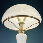 Large classic swirl Murano table lamp Mushroom Italy 1970s Mid-century italian modern