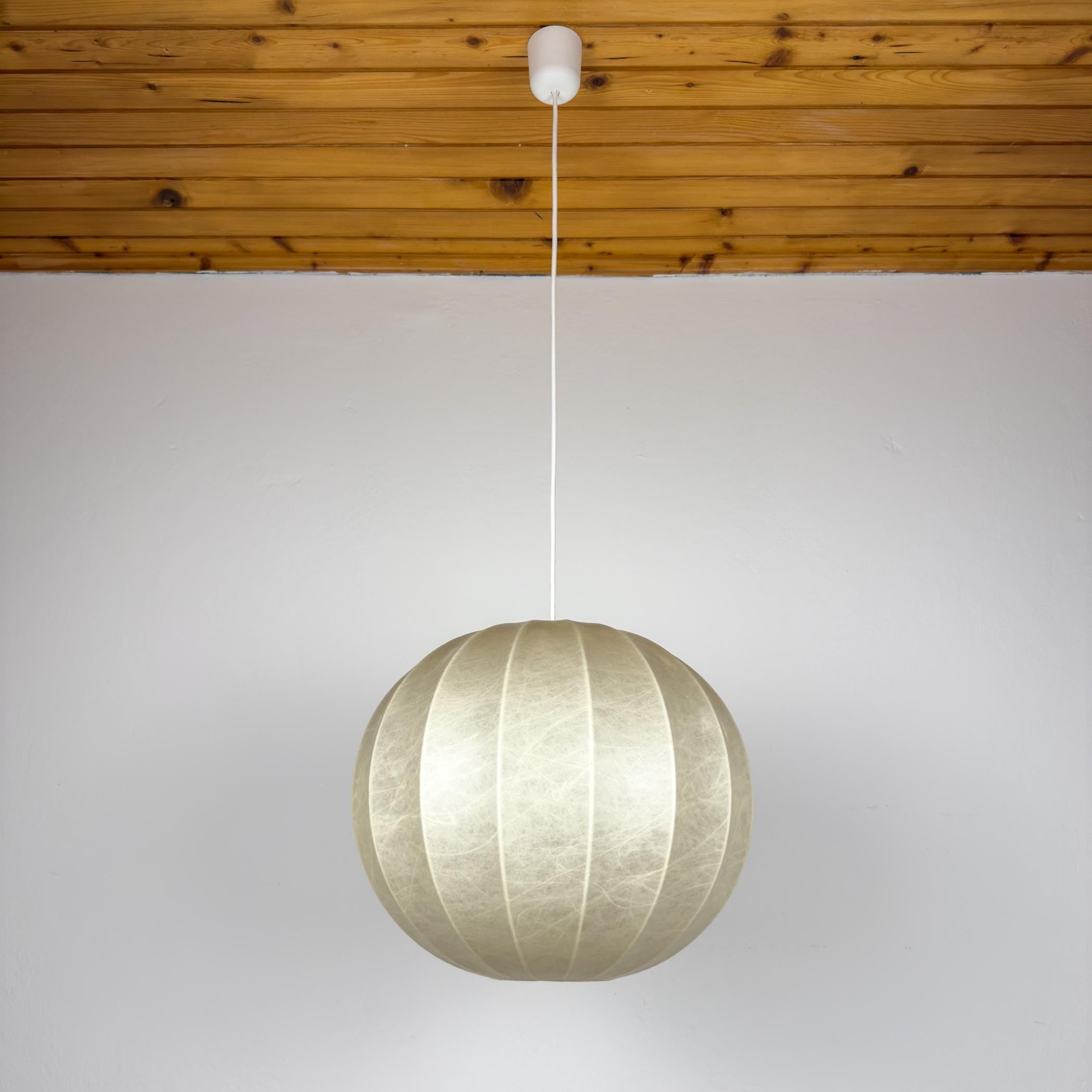 Mid-century cocoon pendant lamp, Italy 1960s