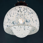 Vintage Murano Glass Mushroom Pendant Lamp: Carlo Nason Mazzega, Italy 1960s