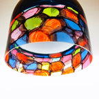 Vintage Murano Glass Pendant Lamp by Toso & Massari for Leucos, 1971