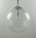 Vintage swirl murano pendant lamp, Italy 1970s