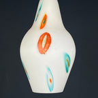 Mid-century multicolor opaline murano glass pendant lamp by Stilnovo Italy 1950s