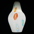 Mid-century multicolor opaline murano glass pendant lamp by Stilnovo Italy 1950s