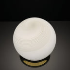 Vintage white murano table lamp Italy 1970s, Mid-century modern design