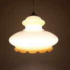 Vintage glass lamp Yugoslavia '70s Mid-century ceiling lamp Retro lighting
