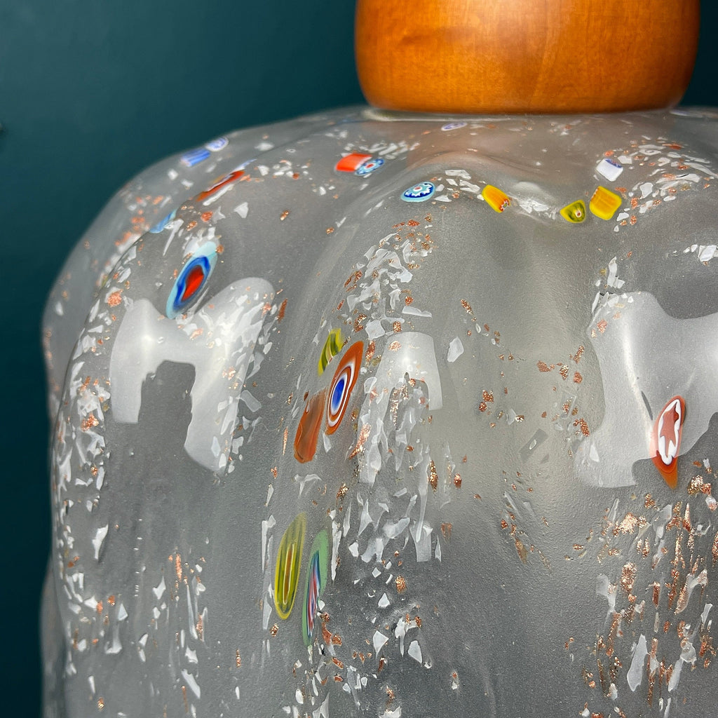 Vintage Murano Glass Pendant Lamp: Sylcom Italian Murrine Lighting