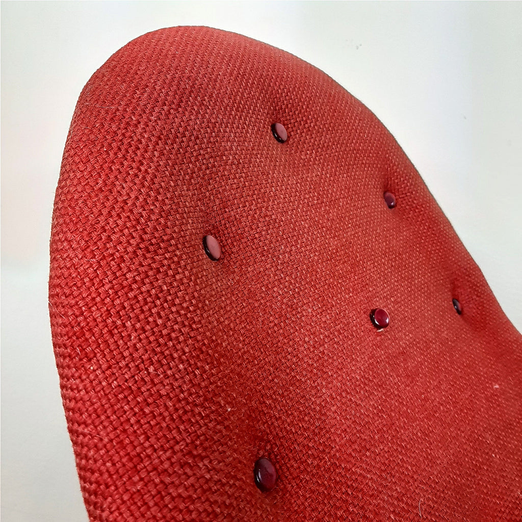 Pair of 1963 Mid-Century Red Cocktail Armchairs - Italian Style