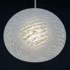 Large swirl murano glass pendant lamp Vetri Murano Italy 1970s